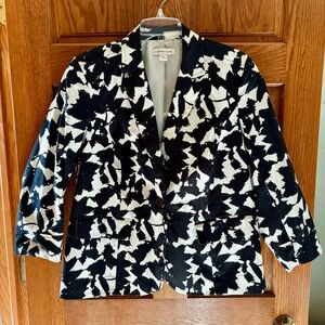 Coldwater Creek Black and White Abstract Blazer